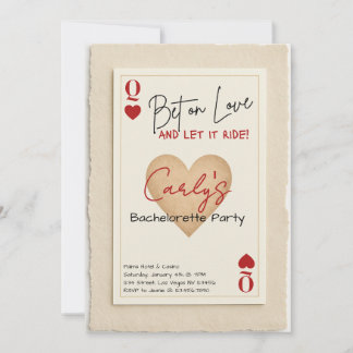 Bet on Love Casino Bachelorette Invitation Inbjudningar