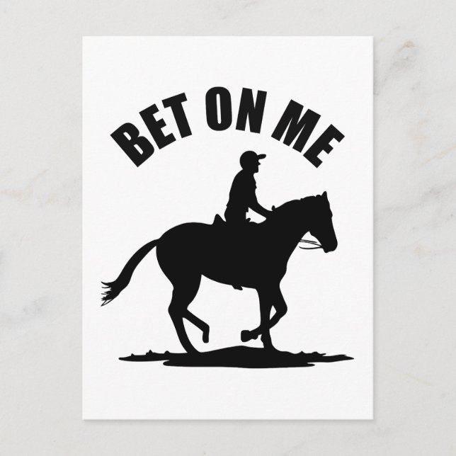 Bet On Me - Tävlan Horse Vykort (Framsida)