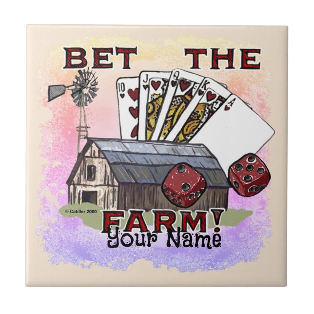 Bet The Farm Poker  Kakelplatta (Framsidan)