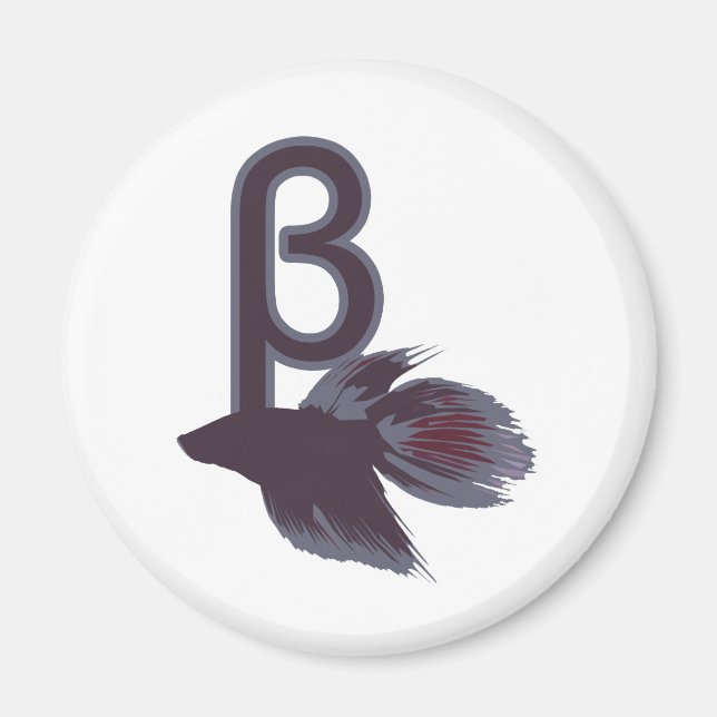 Beta Betta Fish Funny design Magnet (Framsidan)