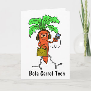 Beta Carrot Tonåring ett roligt Påsk-kort Anpassa  Helgkort