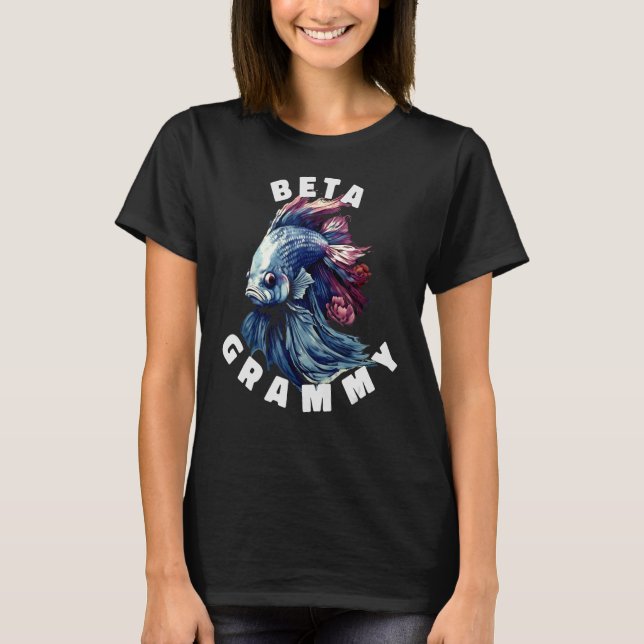 Beta Fish Roligt Playful Gift Idea GRAMMY T Shirt (Framsida)