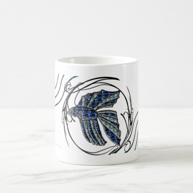 Beta fisk för Gem Kaffemugg (Center)
