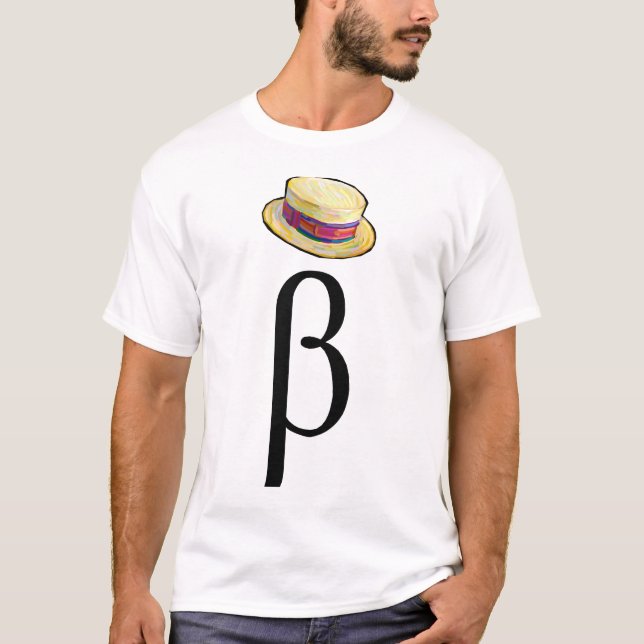 Beta hatt på bekläda t-shirt (Framsida)