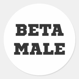 Beta manlig runt klistermärke