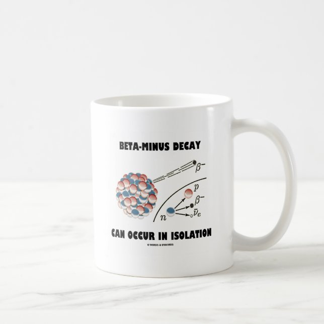 Beta-Minuset Decay kan uppstå i isolering Kaffemugg (Höger)