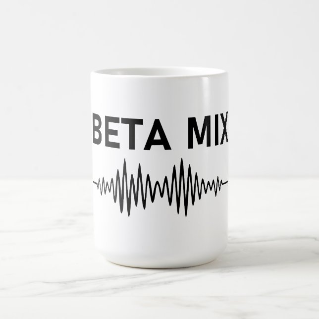 Beta Mix - Audio Waveform Kaffemugg (Center)