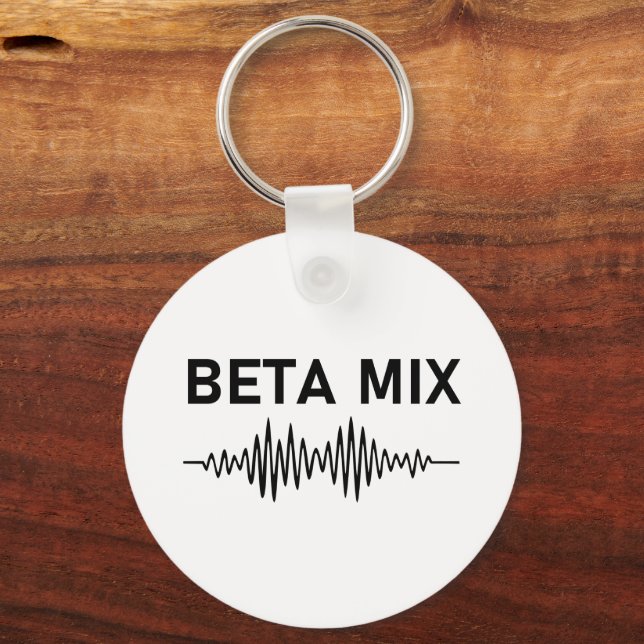Beta Mix - Audio Waveform Nyckelring (Framsida)