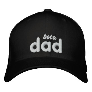 Beta Pappa blk hat w/bakre märkre Broderad Keps