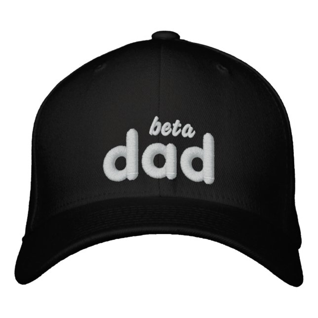 Beta Pappa blk hat w/bakre märkre Broderad Keps (Framsida)