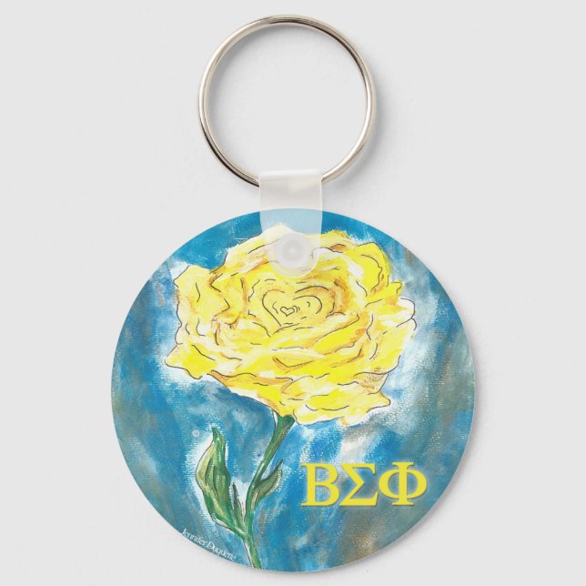 Beta Sigma Phi Keychain Nyckelring (Framsida)