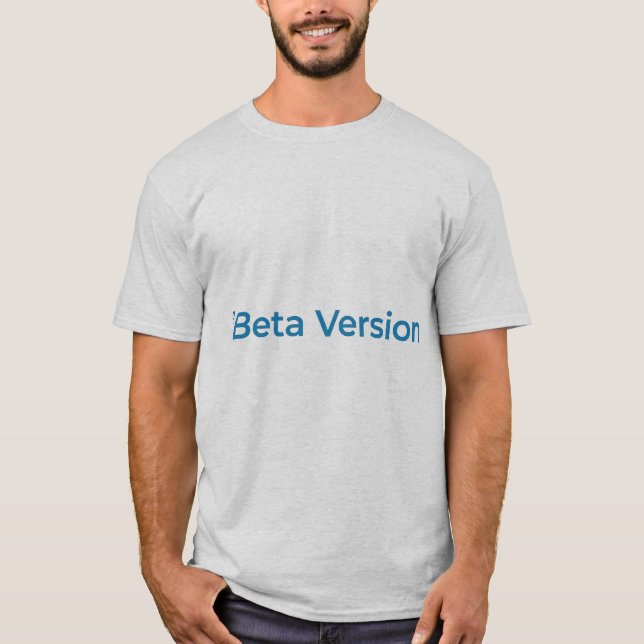 Beta-version – Tech Geek-typografi Design T Shirt (Framsida)