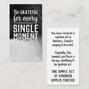 Betala den framåtriktad Random Act of Kindness Mon Visitkort