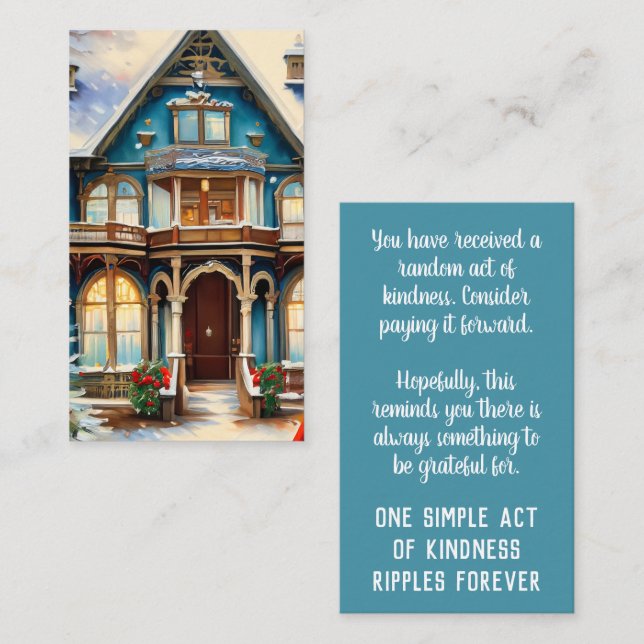 Betala den framåtriktad slumpartad handling av hem visitkort (Fram/baksida)