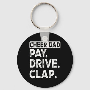 Betala Drive Klappa Cheer Pappa Rolig Cheerleading Nyckelring