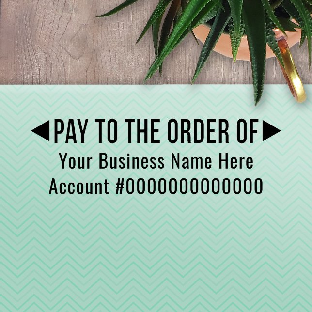 Betala till grundkontoret eller affärsbanken självfärgande stämpel (Skapare uppladdad)