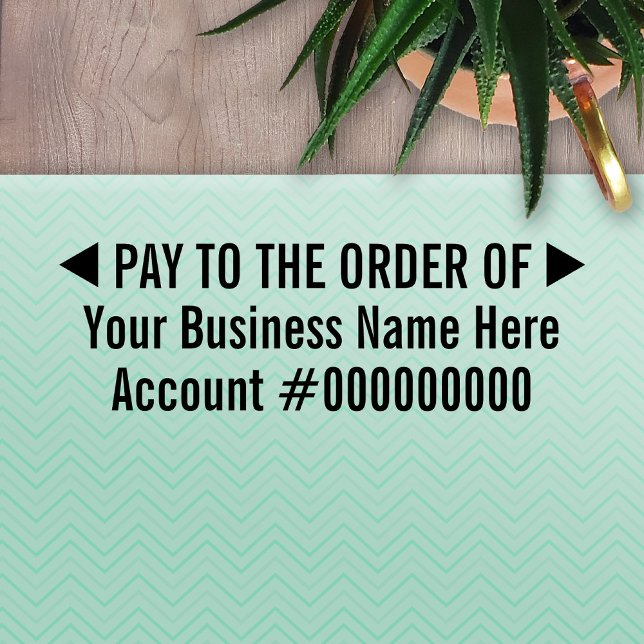 Betala till ordningen för Basic Business Deposit 2 Självfärgande Stämpel (Skapare uppladdad)