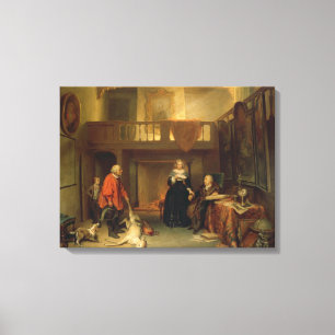 Betala tiondet (olja på panel) canvastryck