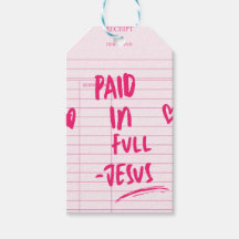 'Betalad i sin helhet - Jesus' Rosa Kvittot Kriste