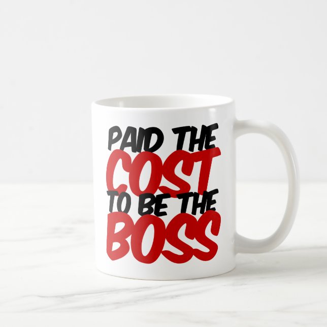 Betalade kosta för att vara chefen kaffemugg (Höger)