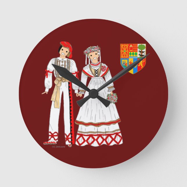 Betalar baskiska, akvitain, Frankrike Rund Klocka (Framsida)