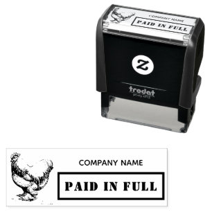 Betalat i Fullt Business Chicken Farmhouse Eggs He Självfärgande Stämpel