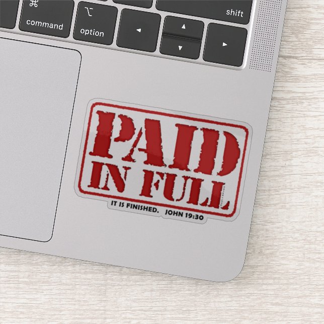 BETALAT i FULLT Klistermärken (Detalj)