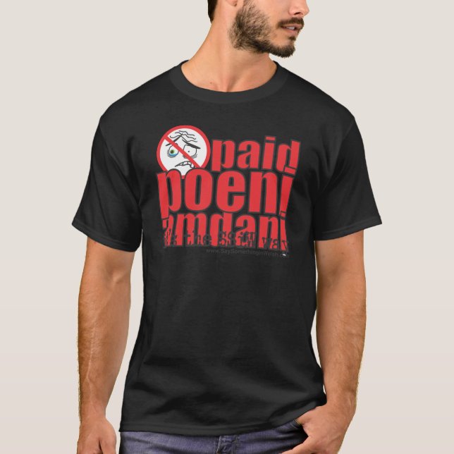 Betalat poeni amdani! t-shirt (Framsida)