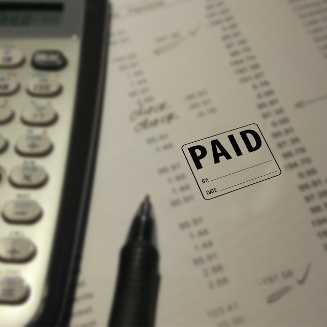 Betalat, redovisande, mindre företag stämpel (Skapare uppladdad)