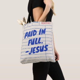 'Betald i sin helhet. - Jesus' Restaurangnota Beig Tygkasse