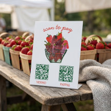 Betalnings QR-kod Jordgubbsstånd Bondens Marknadss