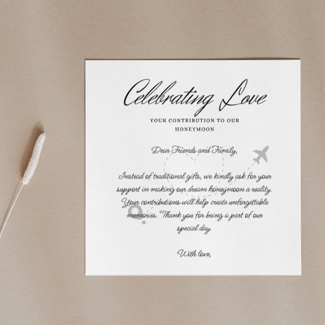 Betalningsförfrågan för Resfond Qr Kod Bröllopsfon Tilläggskort (Travel Fund Request Qr Code Honeymoon Fund Enclosure Card)