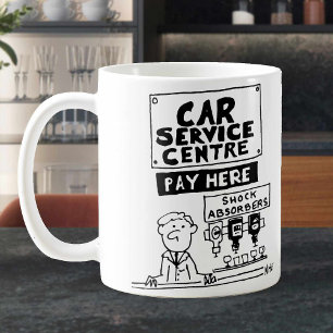 Betalningsskylt för kundservicecenter kaffemugg