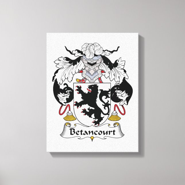 Betancourt Family Crest Canvastryck (Framsida)
