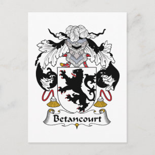 Betancourt Family Crest Vykort