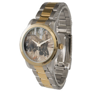Betande tjurälg armbandsur