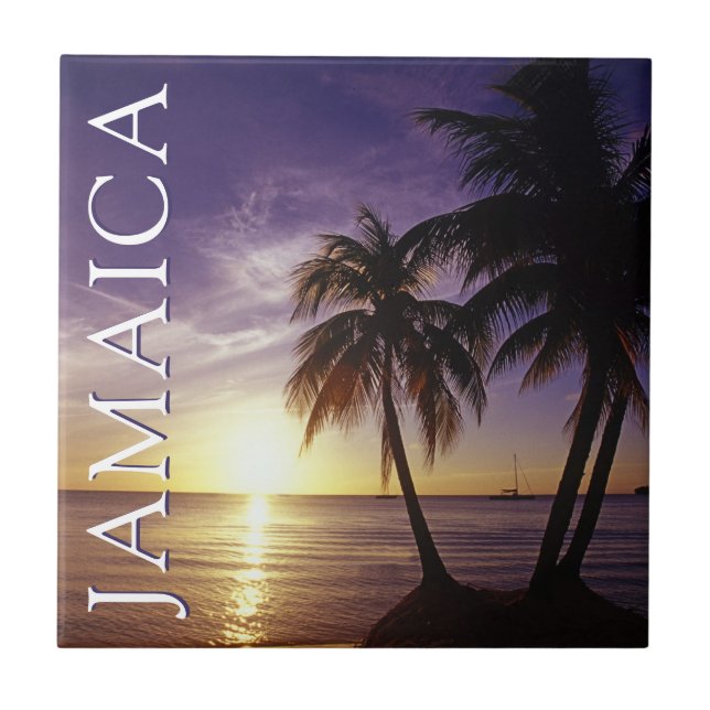 Betar vid Negril Jamaica Kakelplatta (Framsidan)