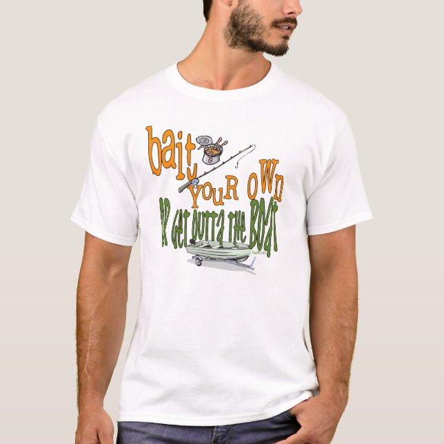 Bete ditt eget fiskefartyg t shirt (Framsida)