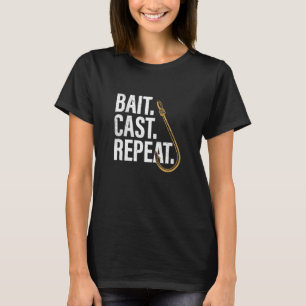 Bete Kastar Upprepa Fiskegåvor Män Pappa Make Lång T Shirt