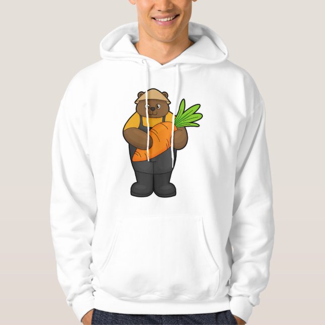 Bete som jordbrukare med morot hoodie (Framsida)