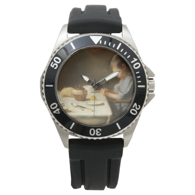 Beteende Grace (Boy Praying vid Bord) Armbandsur (Framsida)