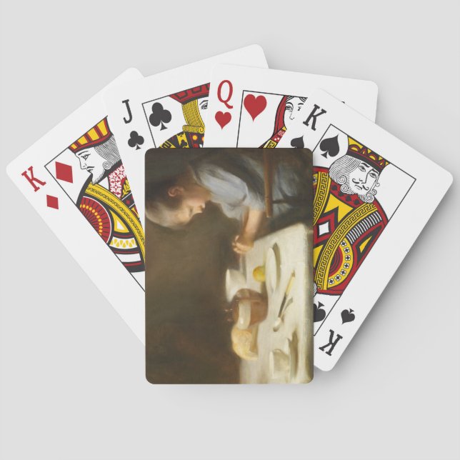 Beteende Grace (Boy Praying vid Bord) Casinokort (Baksidan)