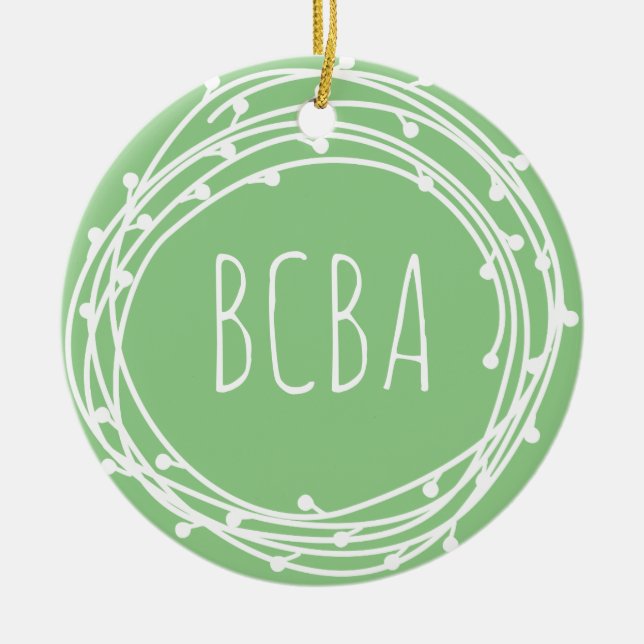 beteendeanalys, bcba, bcba-gåva, bcba-ornament, julgransprydnad keramik (Framsidan)