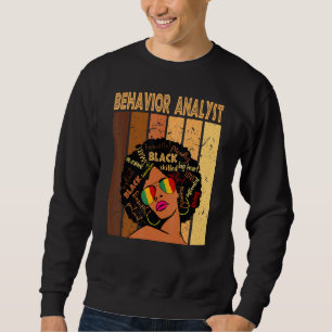 Beteendeanalytiker Afro African American Black His Lång Ärmad Tröja