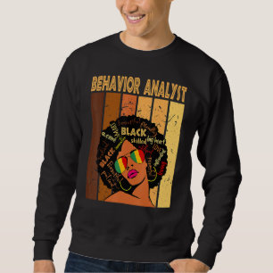 Beteendeanalytiker Afro African American Black His Lång Ärmad Tröja