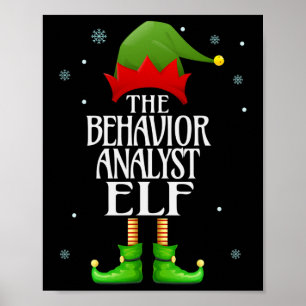 Beteendeanalytiker Elf Julafton Funny Family Match Poster
