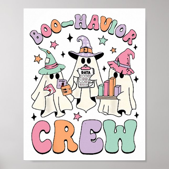 Beteendeanalytiker Halloween A Cute Ghost Boo-havi Poster (Framsidan)