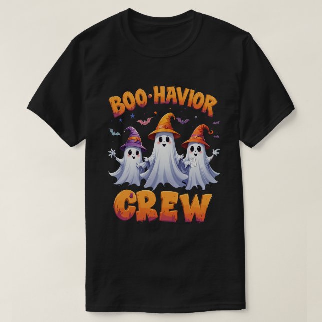Beteendeanalytiker Halloween ABA Ghost Boo-havior T Shirt (Design framsida)
