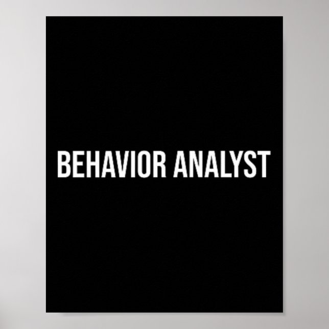 Beteendeanalytiker Mental hälsa  Poster (Framsidan)