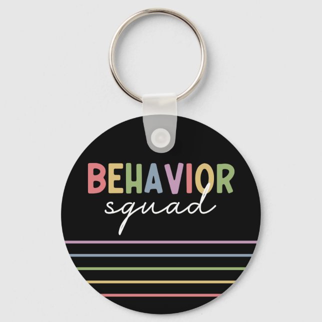 Beteendefyrkant | Behandlingsterapist ABA-terapi Nyckelring (Framsida)
